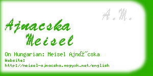 ajnacska meisel business card